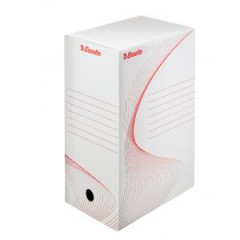 Archvny box Esselte 150mm biely/erven 