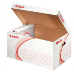 Archvna krabica so sklpacm vekom Esselte biela/erven 560x265x380 mm 