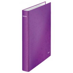 Zaklada 2-krkov Leitz WOW laminovan povrch 4cm purpurov 