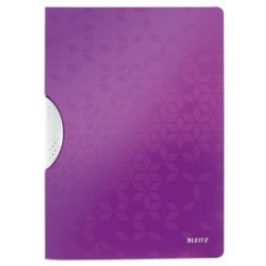 Obal s klipom plastovm Leitz WOW purpurov 