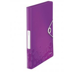 Plastov box s gumikou Leitz WOW purpurov 