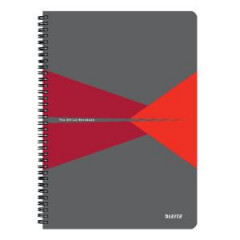 Blok Leitz Office Card A4 90 listov linajkov erven 