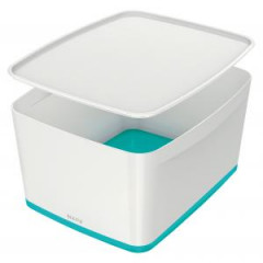 lon box s vekom Leitz MyBox, vekos L biela/adovo modr 