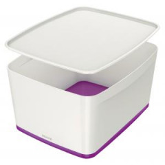 lon box s vekom Leitz MyBox, vekos L biela/purpurov 