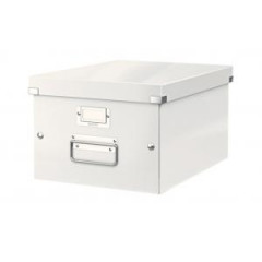 Stredn krabica Click & Store perleovo biela