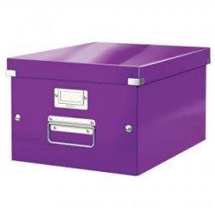 Stredn krabica Click & Store purpurov 