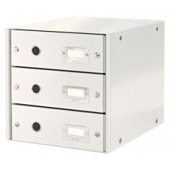 Zsuvkov box Leitz Click & Store 3 zsuvky biela 
