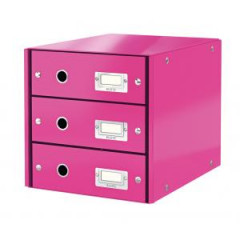 Zsuvkov box Leitz Click & Store 3 zsuvky metalick ruov 