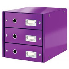 Zsuvkov box Leitz Click & Store 3 zsuvky purpurov