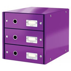 Zsuvkov box Leitz Click & Store 3 zsuvky purpurov 