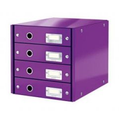 Zsuvkov box Leitz Click & Store 4 zsuvky purpurov 