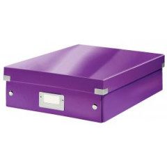 Stredn organizan krabica Click & Store purpurov