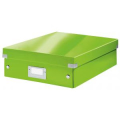 Stredn organizan krabica Click & Store metalick zelen