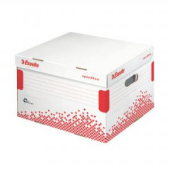 Archvna krabica Esselte Speedbox M so sklpacm vekom biela/erven 367263325 mm 
