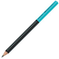 Ceruzka Grip Jumbo/HB Two Tone ierna/tyrkysov 12ks 
