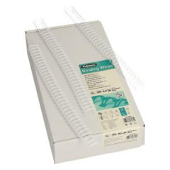 Drtov hrebene Fellowes 12mm biele 3:1 