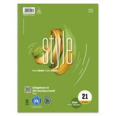 Blok College Format Werk Ursus Green A4 80 listov linajkov 70g recyklovan 