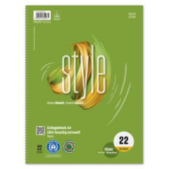 Blok College Format Werk Ursus Green A4 80 listov tvorekov 70g, recyklovan 