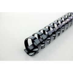 Plastov hrebene GBC 21R 6mm ierne 