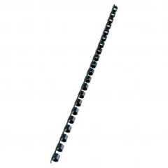 Plastov hrebene GBC 21R 8mm ierne 