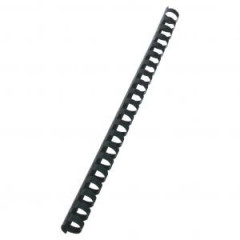 Plastov hrebene GBC 21R 16mm ierne 