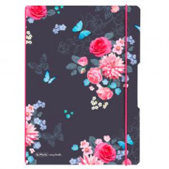 Zoit Herlitz my.book Flex Ladylike A4 2x40 listov linajkov tvorekov PP Kvety 