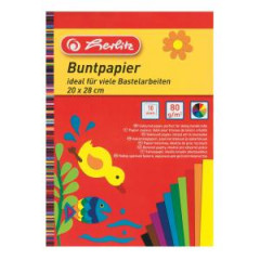 Farebn papier Herlitz 10 listov 20x28cm 80g