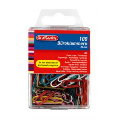 Spisov spony Herlitz 26mm 100ks farebn 