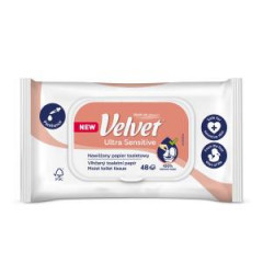 Vlhčený toaletný papier VELVET Ultra sensitive 48 ks 