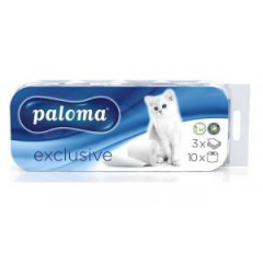 Toaletn papier 3-vrstvov PALOMA EXCLUSIV biely 10 ks 