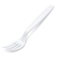Vidliky plastov znovu pouiten biele 18,5 cm (50 ks) 