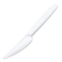 Noe plastov znovu pouiten biele 18,5 cm (50 ks) 