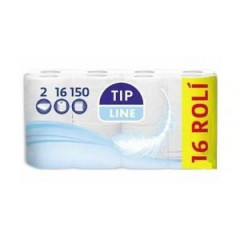 Toaletn papier 2-vrstvov Tip Line, 100% celulza, nvin 16,5 m (16 ks) 
