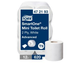 Toaletn papier 2-vrstv. TORK SmartOne Mini biely T9 (12 ks) 