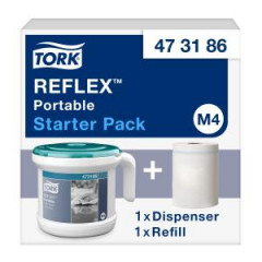 Zsobnk na papierov utierky so stred. odvjanm TORK Reflex prenosn M4 