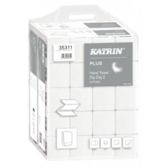 Papierov utierky skladan ZZ 2-vrstvove KATRIN Plus super Handy pack biele (20 bal.) 