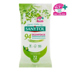 Sanytol istiace utierky 94 % rastlinnho pvodu 72ks 