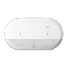 Zsobnk Tork SmartOne mini dvojit na toaletn papier v koti, biely 