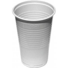 Pohre plastov 200 ml biele 100% recykel (100 ks) 