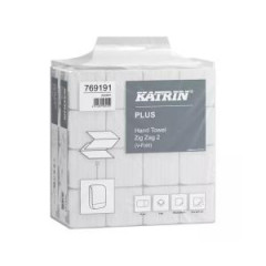 Papierov utierky skladan ZZ 2-vrstvove KATRIN Plus super biele Handy pack (16bal. x 190 tr.) 