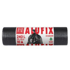 Vrecia na ak odpad 240 l / 10 ks, 35mic.,, 100 x 125 cm, ierne, LDPE 