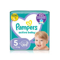Pampers plienky Pampers active baby junior, 64 ks, 11-18 kg 