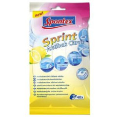 Vlhen utierky Spontex antibakterilne citrn 40 ks 