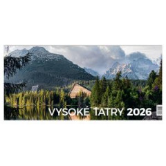 Stolov kalendr riadkov Vysok Tatry 29,7  14,0 cm 2026 