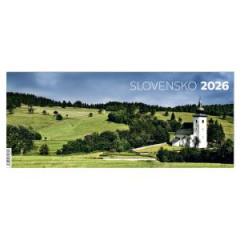 Stolov kalendr riadkov Slovensko 29,7  12,5 cm 2026 