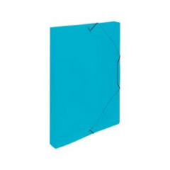 Plastov box s gumikou Karton PP priehadn modr 