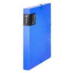 Plastov box s gumikou Karton PP Opaline modr 