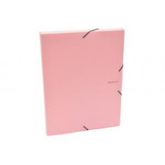 Plastov box s gumikou Karton PP Pastelini ruov 