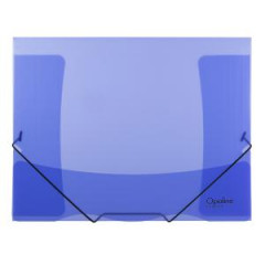 Plastov obal s gumikou Karton PP Opaline modr 