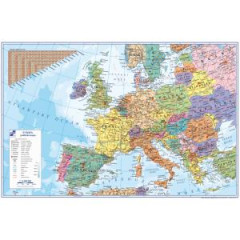 Podloka na stl KARTON PP s mapou Eurpy 40x60cm 